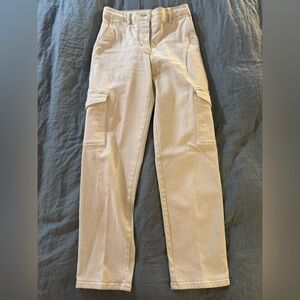 Aritzia Wilfred Free Cream Cargo Pant, Size 0